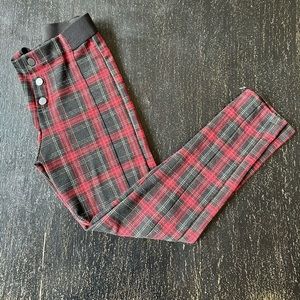 Zara plaid pants with elastic waist